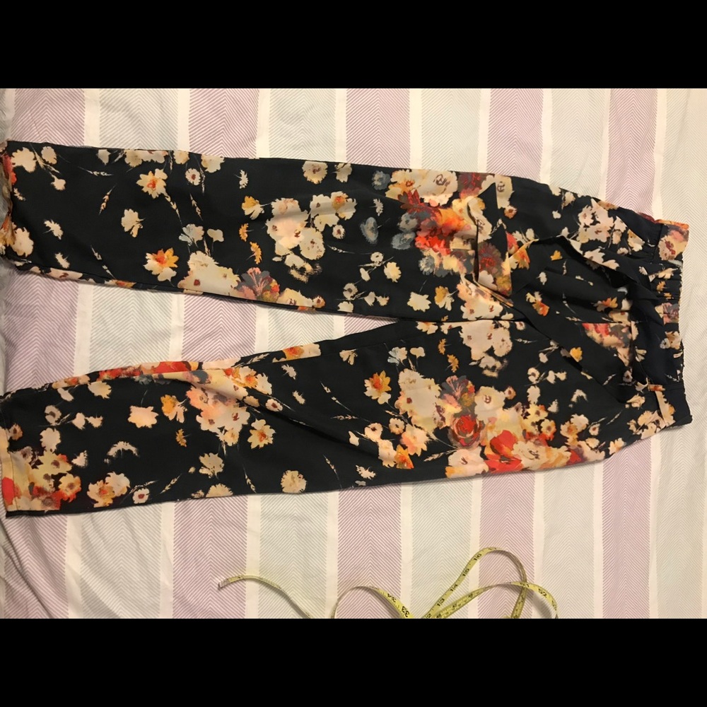 Leith floral pants navy